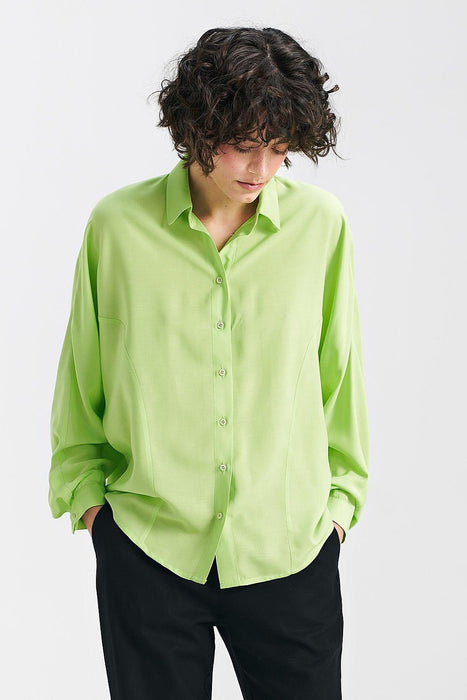 Lime Breeze Oversized Batwing Shirt