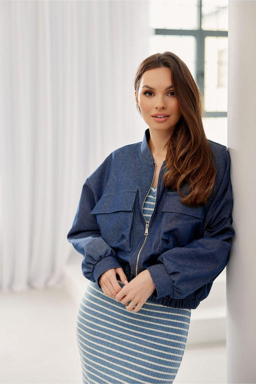 Maddie Denim Bomber Jacket