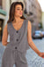 Elegant Cotton Blend Women's Waistcoat