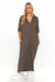 Effortlessly Chic V-Neck Knit Maxi Dress for Summer Elegance