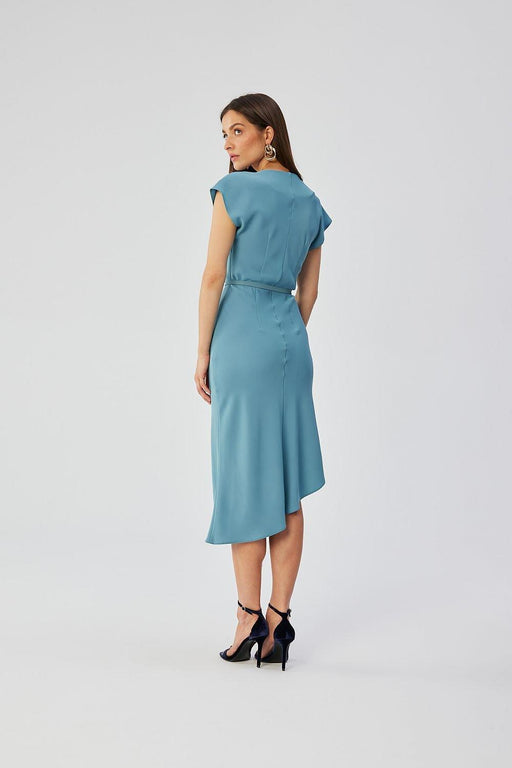 Asymmetrical Elegance Midi Dress