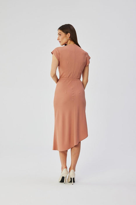 Asymmetrical Elegance Midi Dress