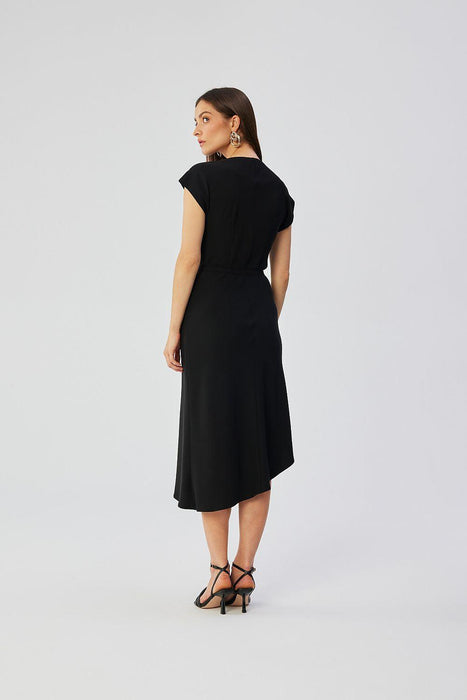 Asymmetrical Elegance Midi Dress