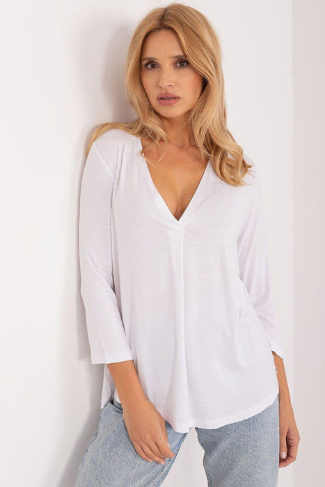 Eco-Conscious Viscose Heart Neck Blouse for Everyday Elegance