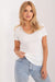 Eco-Conscious Ribbed Cotton Blouse with Chic Lace Trim