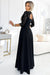 Chic Black Lace Evening Gown by Numoco