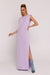 Stylish Knit Maxi Dress with Contemporary Shoulder Detail