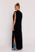 Stylish Knit Maxi Dress with Contemporary Shoulder Detail