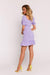 Elegant Ruffled Crepe Mini Dress with Tailored Details