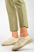 Elegant Eco-Friendly Beige Mocassin Half-Boots