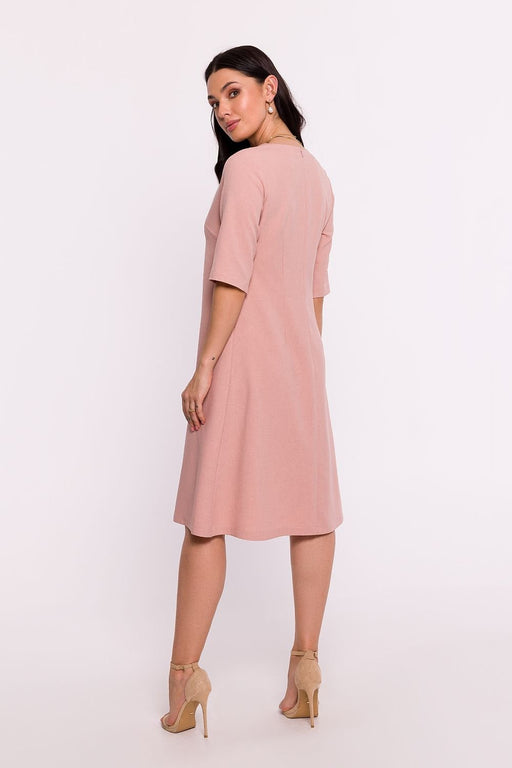 Chic Trapezoid Summer Dress with Back Zipper