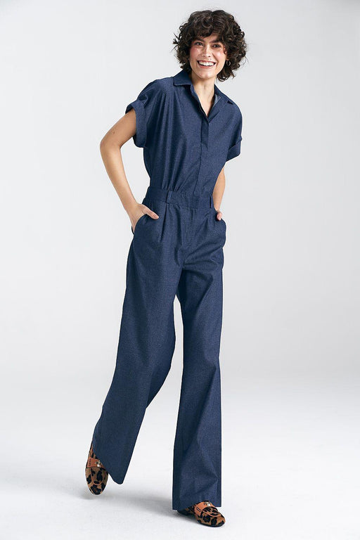 Chic Cotton Denim Jumpsuit