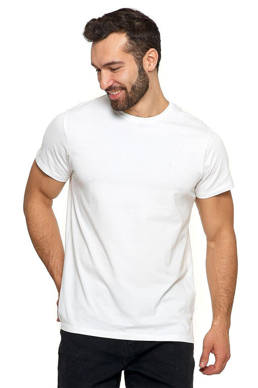 Men's Premium Combed Cotton T-shirt with Elegant Logo Embroidery