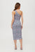 Sophisticated Tuba Print Knit Midi Dress for Effortless Style