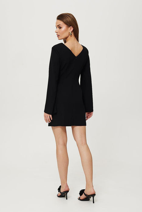 Backless Elegance: V-Back Mini Cocktail Dress for Effortless Charm