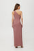 Radiant One-Shoulder Shimmer Knit Evening Dress