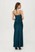 Radiant Metallic Knit Maxi Dress with Enchanting Neck Tie Details