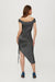 Lustrous Metallic Knit Strapless Dress with Adjustable Fit Options