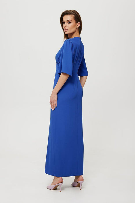 Charming V-Neck Maxi Dress with Elegant Waist Detail