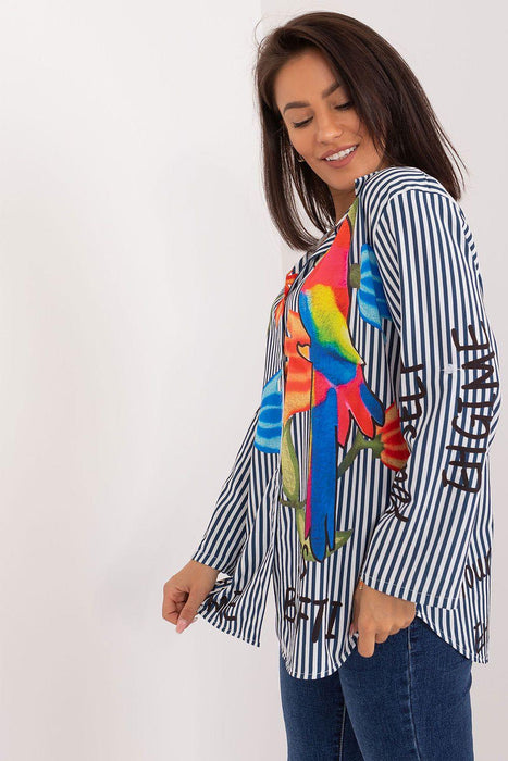 Colorful Striped Women's Shirt by Italy Moda