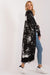 Chic and Cozy Ankle-Length Printed Cardigan with Handy Pockets