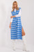 Chic Striped Midi Dress with Romantic Heart Neckline for Everyday Elegance