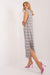 Chic Striped Midi Dress with Romantic Heart Neckline for Everyday Elegance