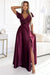 Numoco Cornflower Satin Evening Gown - Timeless Grace