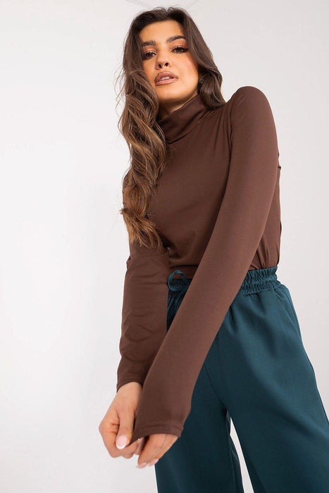 Lakerta Chic Cotton Turtleneck Blouse for Effortless Style