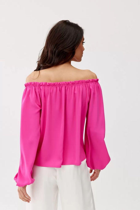 Rosie Satin Blouse with Spanish Flair