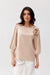 Elegant Satin Rose Blouse - Luxurious Fashion Statement