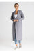 Chic Tie-Belted Long Coat