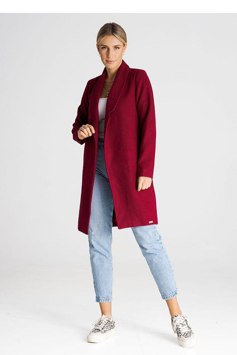 Elegant Collared Coat with Belt Option