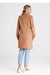 Elegant Button-Down Knee-Length Winter Coat