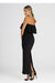 Sophisticated Sleeveless Maxi Dress with Double Ruffle Neckline