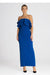 Sophisticated Sleeveless Maxi Dress with Double Ruffle Neckline