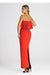 Sophisticated Sleeveless Maxi Dress with Double Ruffle Neckline