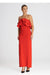 Sophisticated Sleeveless Maxi Dress with Double Ruffle Neckline