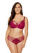 Fuchsia Embroidered Comfort Bra with Cotton Lining - Gorteks