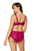 Fuchsia Embroidered Comfort Bra with Cotton Lining - Gorteks