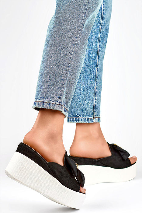 Sustainable Suede Platform Sandals