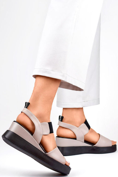 Chic High Heel Summer Leather Sandals