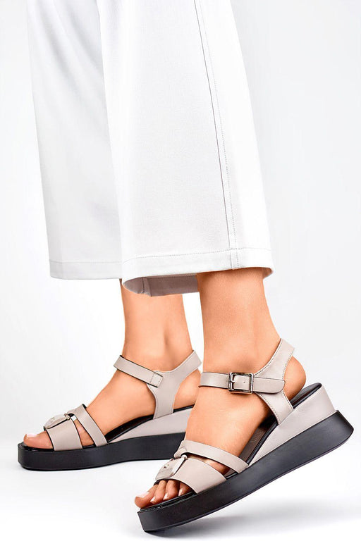 Stylish Natural Leather Ankle-Strap Sandals for All-Day Comfort