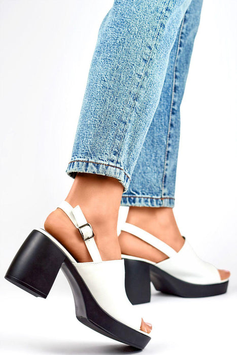 Eco-Conscious Chic: Stylish Heeled Leather Sandals