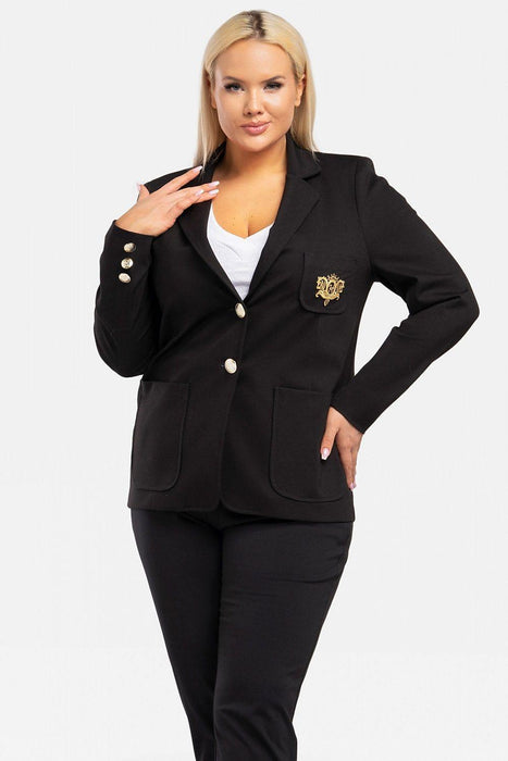 Elegant Plus Size Appliqué Blazer "Karko"