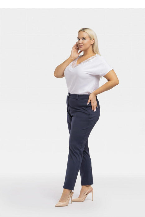 Chic Plus Size Viscose Knit Trousers - Wito Pants