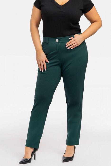 Chic Plus Size Viscose Knit Trousers - Wito Pants