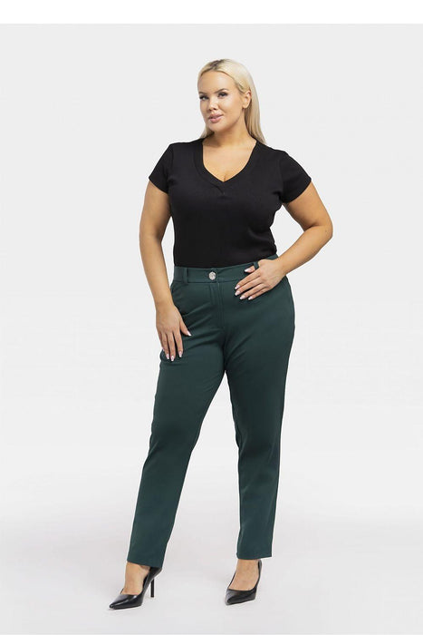 Chic Plus Size Viscose Knit Trousers - Wito Pants