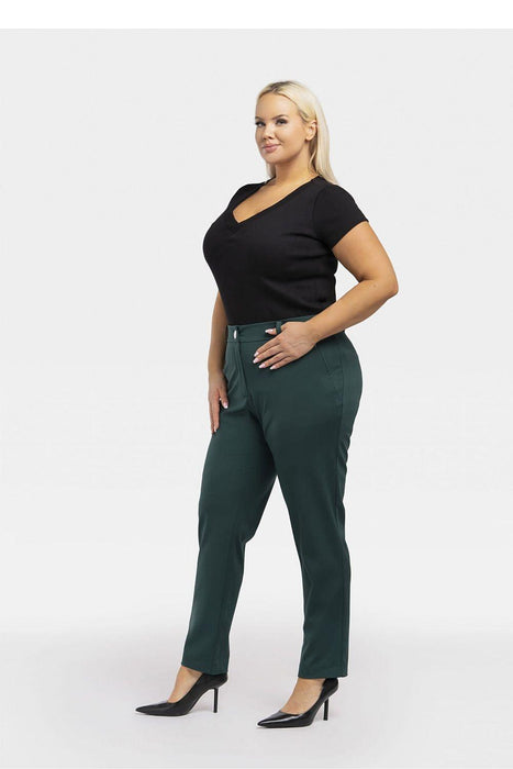 Chic Plus Size Viscose Knit Trousers - Wito Pants