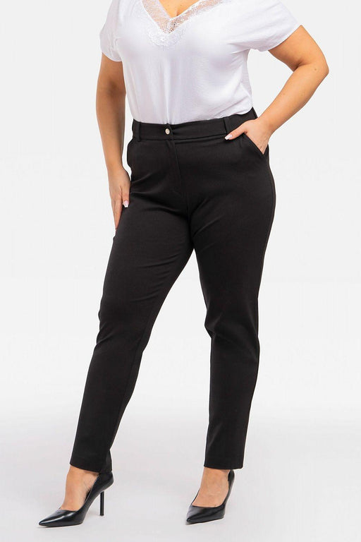 Elegant Plus Size Knit Trousers - Karko Collection